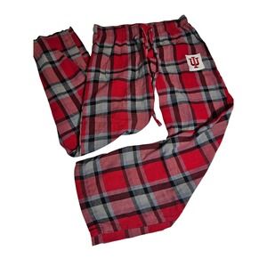 Indiana University Hoosiers Women Red Plaid Pajama Pants Bottom Drawers Small